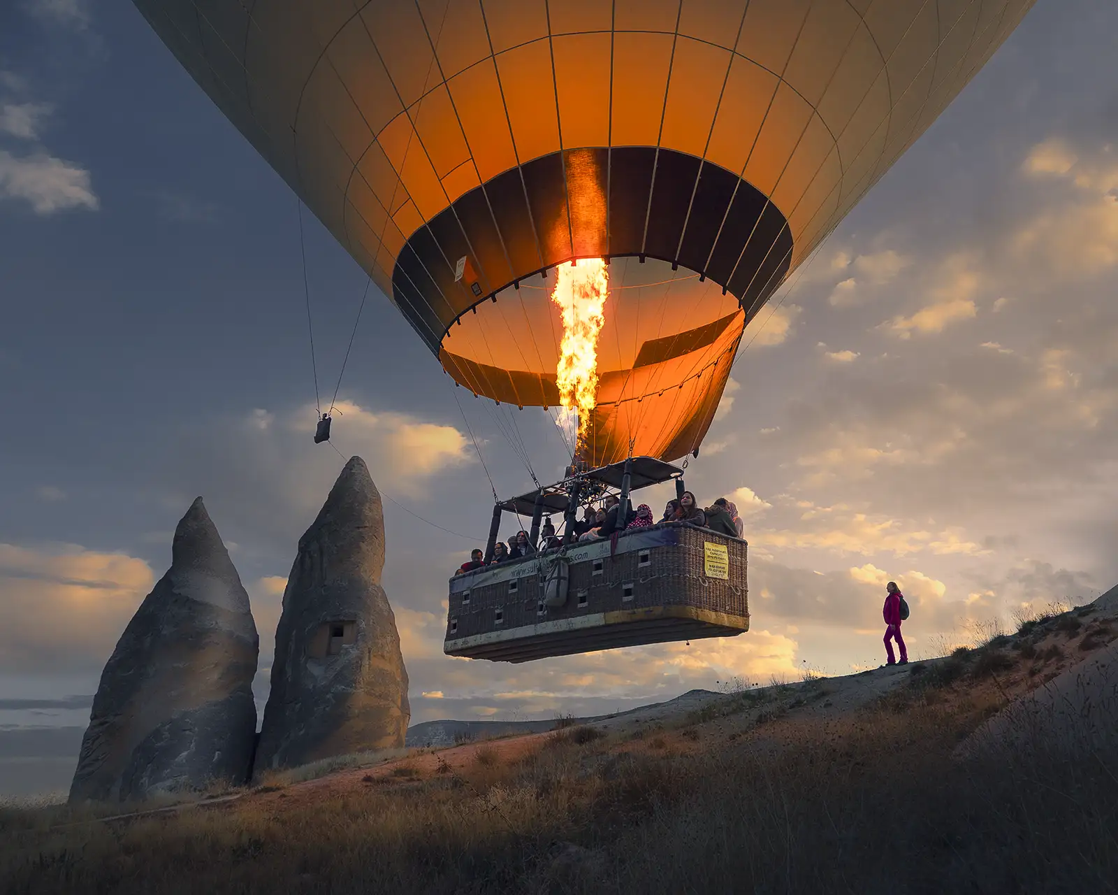 Yılkı horses drone shot during Cappadocia Photo Tour