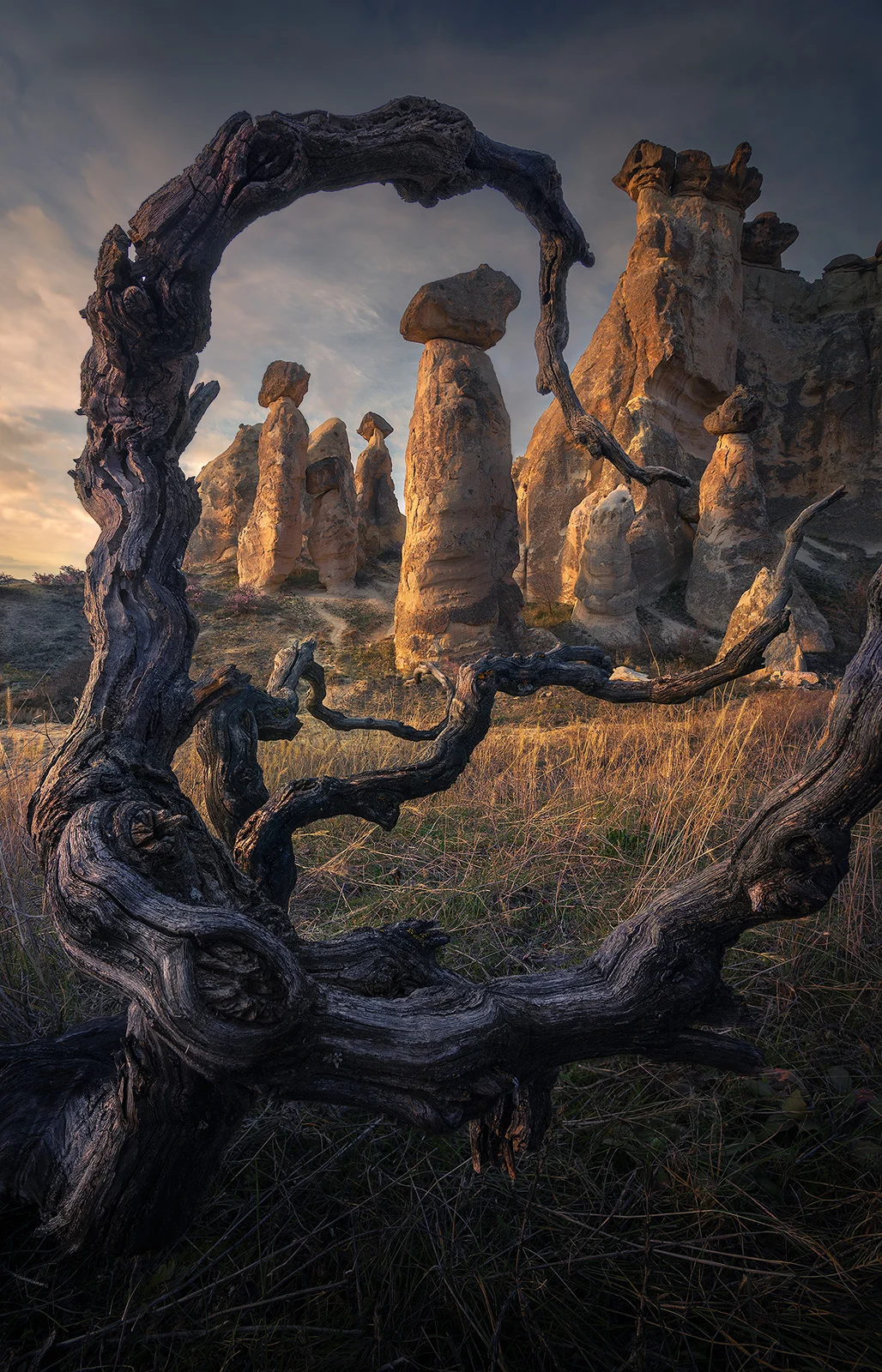 Cappadocia Photo Tour - Ballon among the rock formations